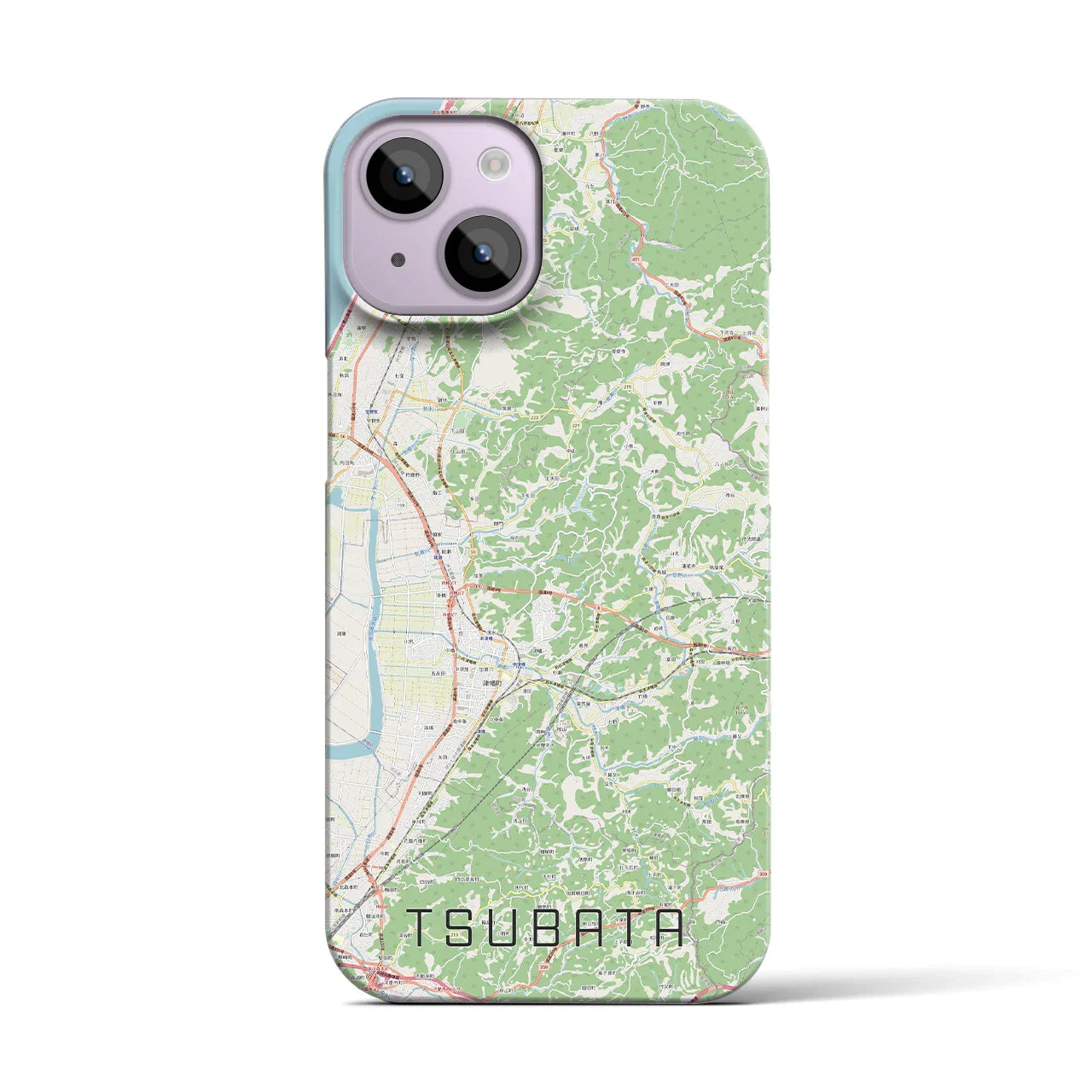 【津幡(石川県)】地図柄iPhoneケース(バックカバータイプ)
