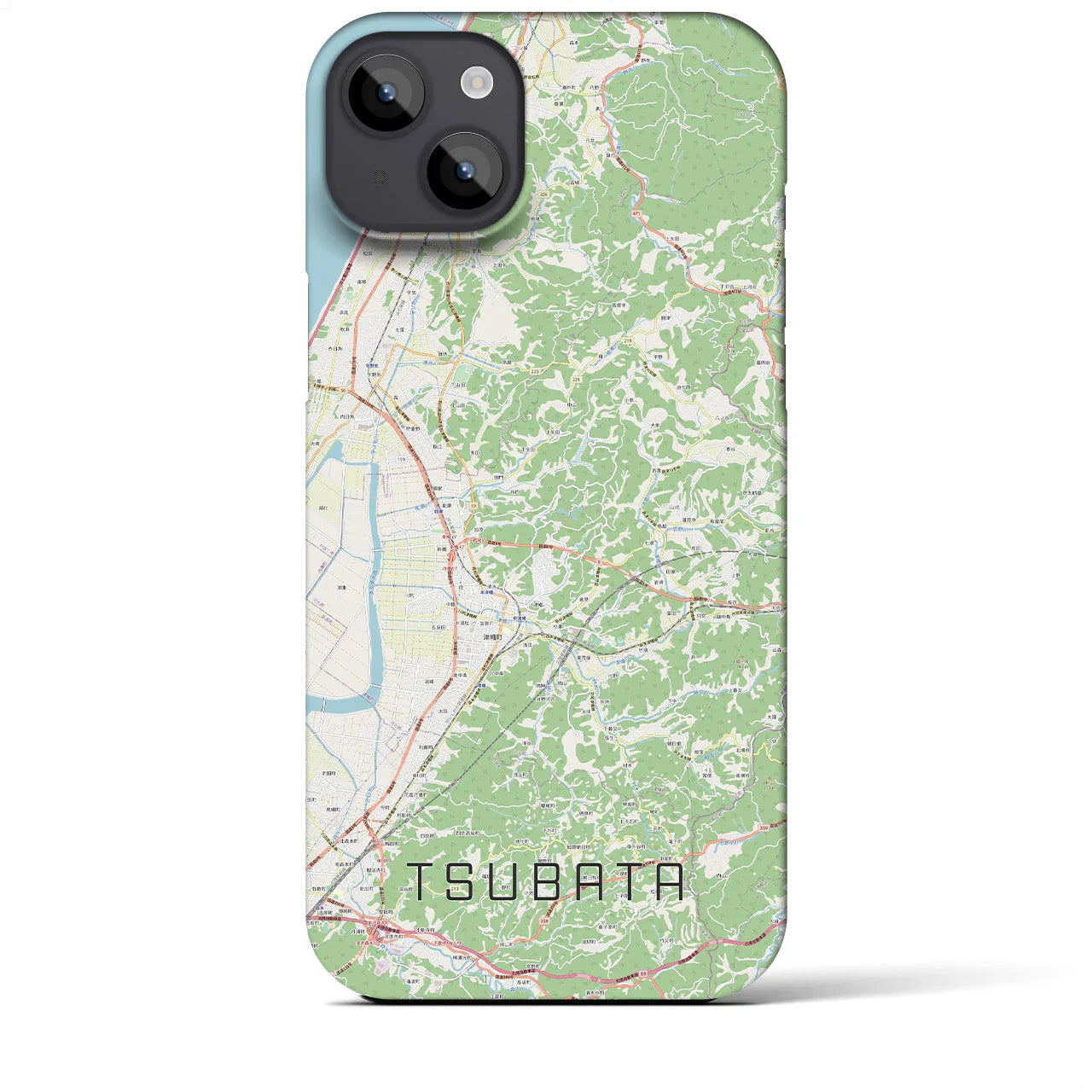 【津幡(石川県)】地図柄iPhoneケース(バックカバータイプ)