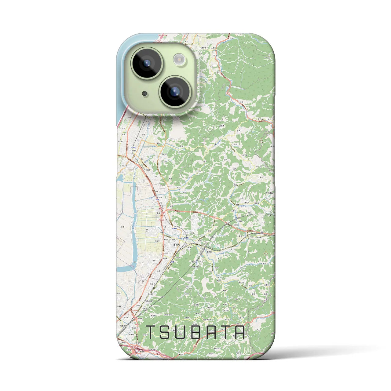 【津幡(石川県)】地図柄iPhoneケース(バックカバータイプ)