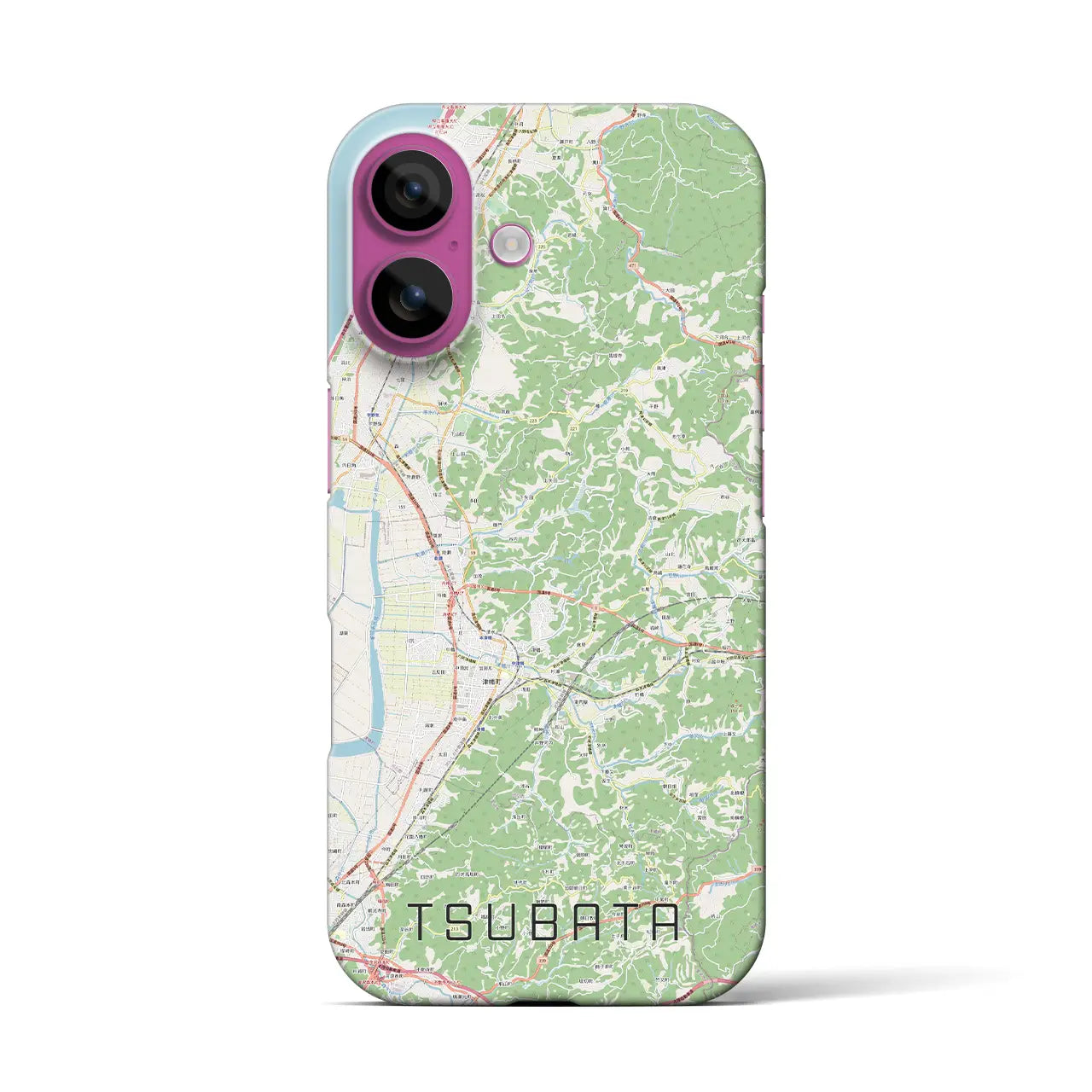 【津幡(石川県)】地図柄iPhoneケース(バックカバータイプ)