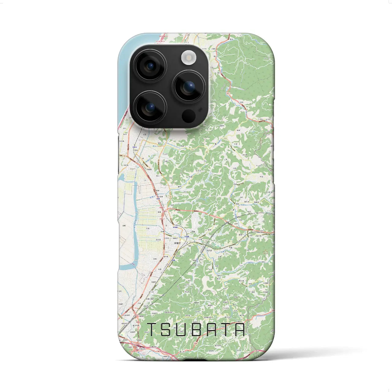 【津幡(石川県)】地図柄iPhoneケース(バックカバータイプ)