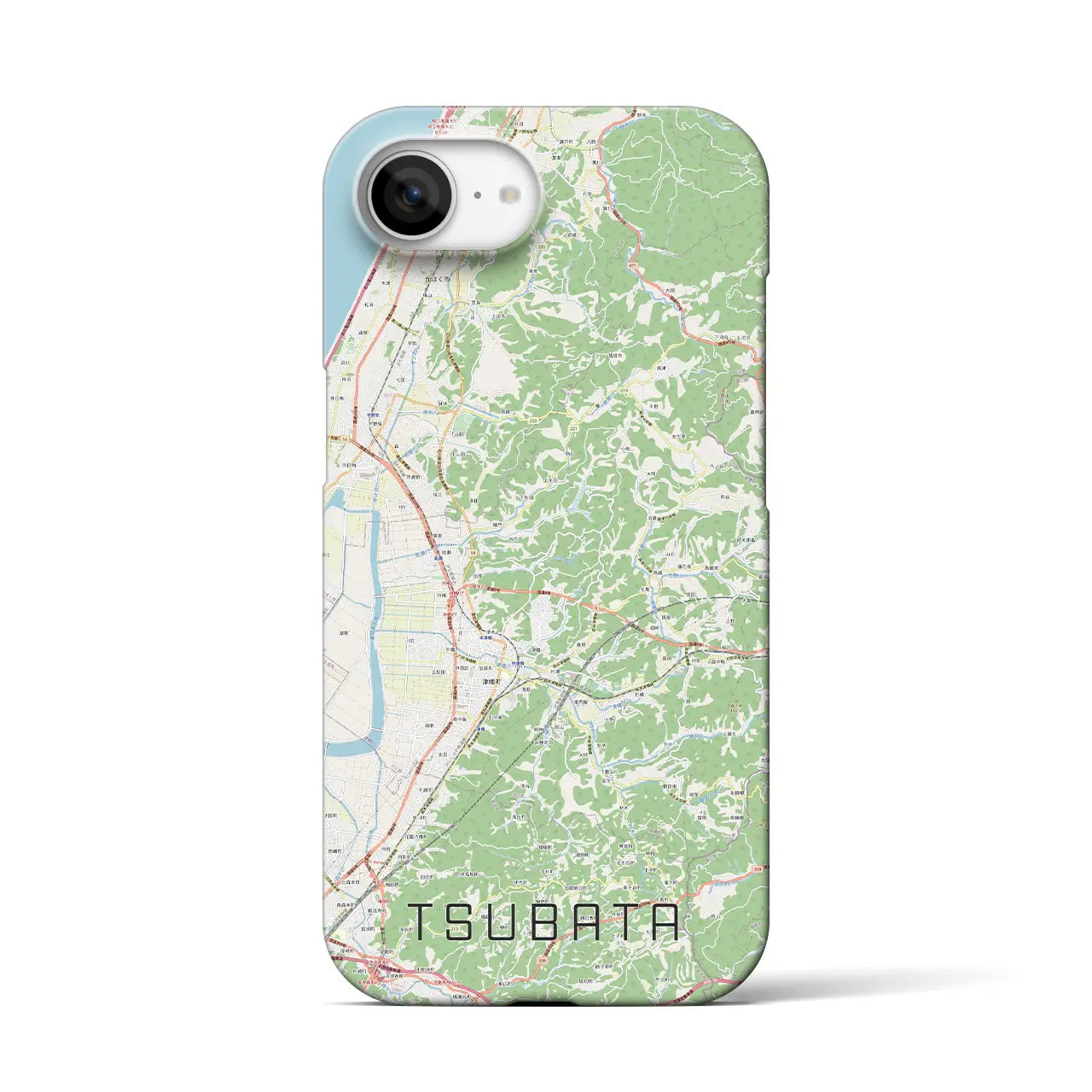 【津幡(石川県)】地図柄iPhoneケース(バックカバータイプ)