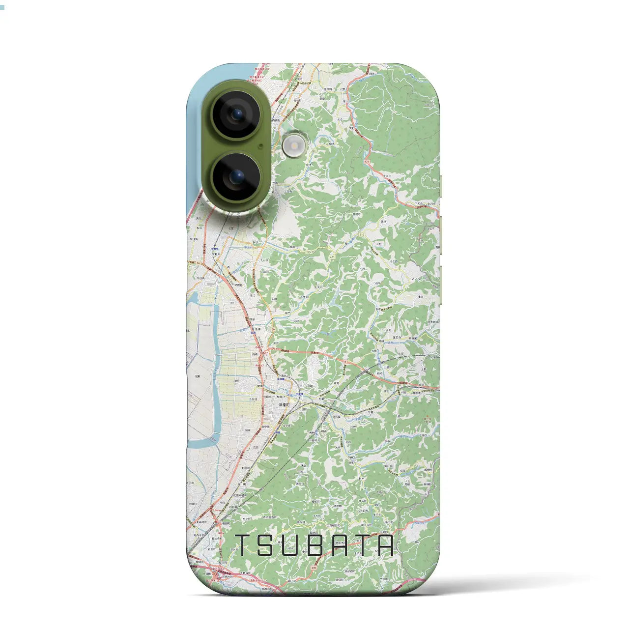 【津幡(石川県)】地図柄iPhoneケース(バックカバータイプ)