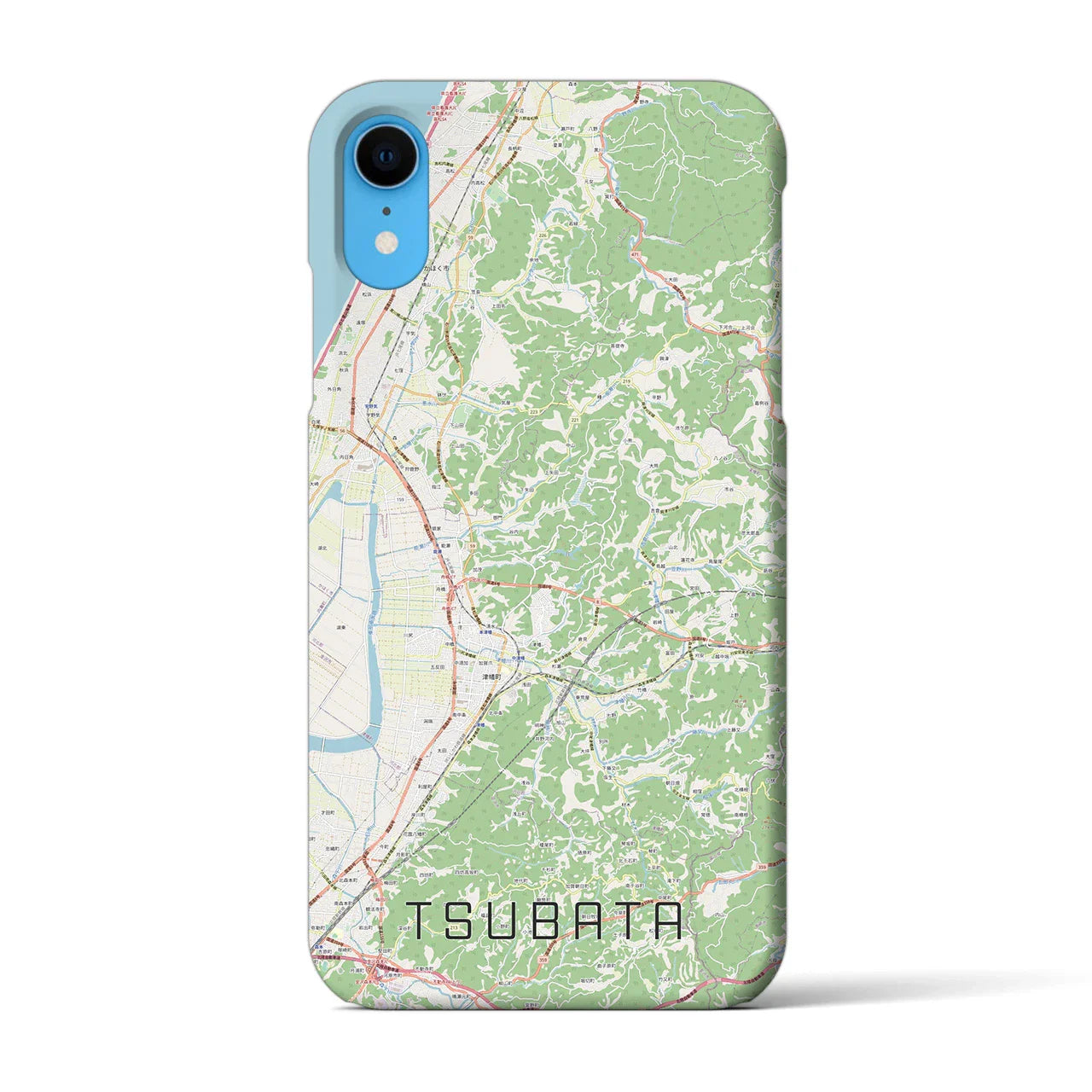【津幡(石川県)】地図柄iPhoneケース(バックカバータイプ)