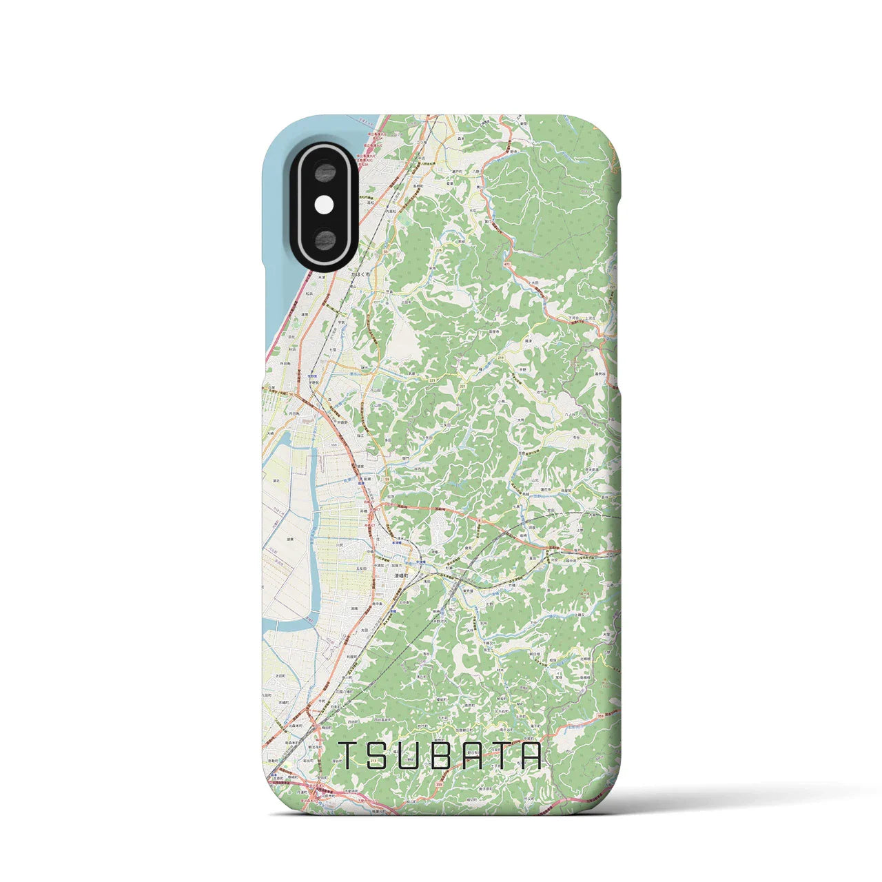 【津幡(石川県)】地図柄iPhoneケース(バックカバータイプ)