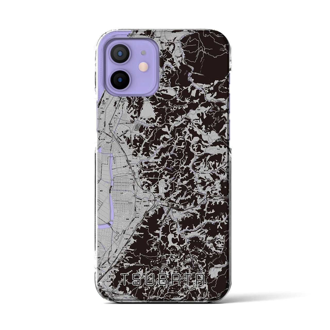 【津幡(石川県)】地図柄iPhoneケース(クリアタイプ)