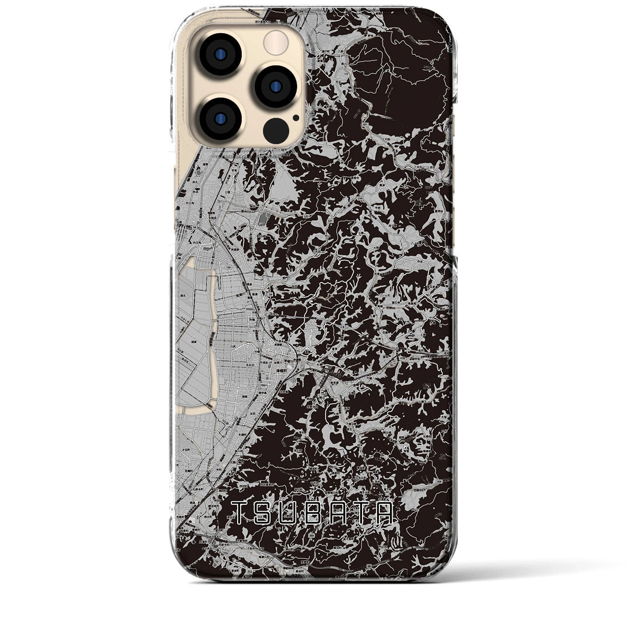 【津幡(石川県)】地図柄iPhoneケース(クリアタイプ)