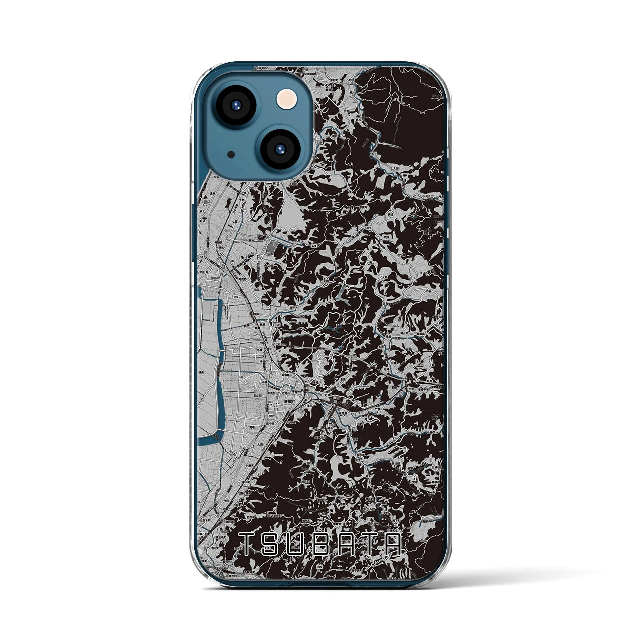 【津幡(石川県)】地図柄iPhoneケース(クリアタイプ)