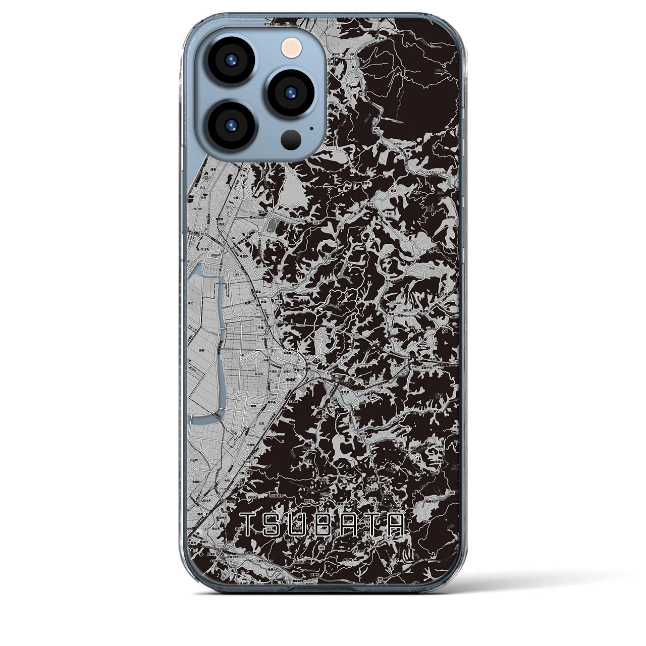 【津幡(石川県)】地図柄iPhoneケース(クリアタイプ)