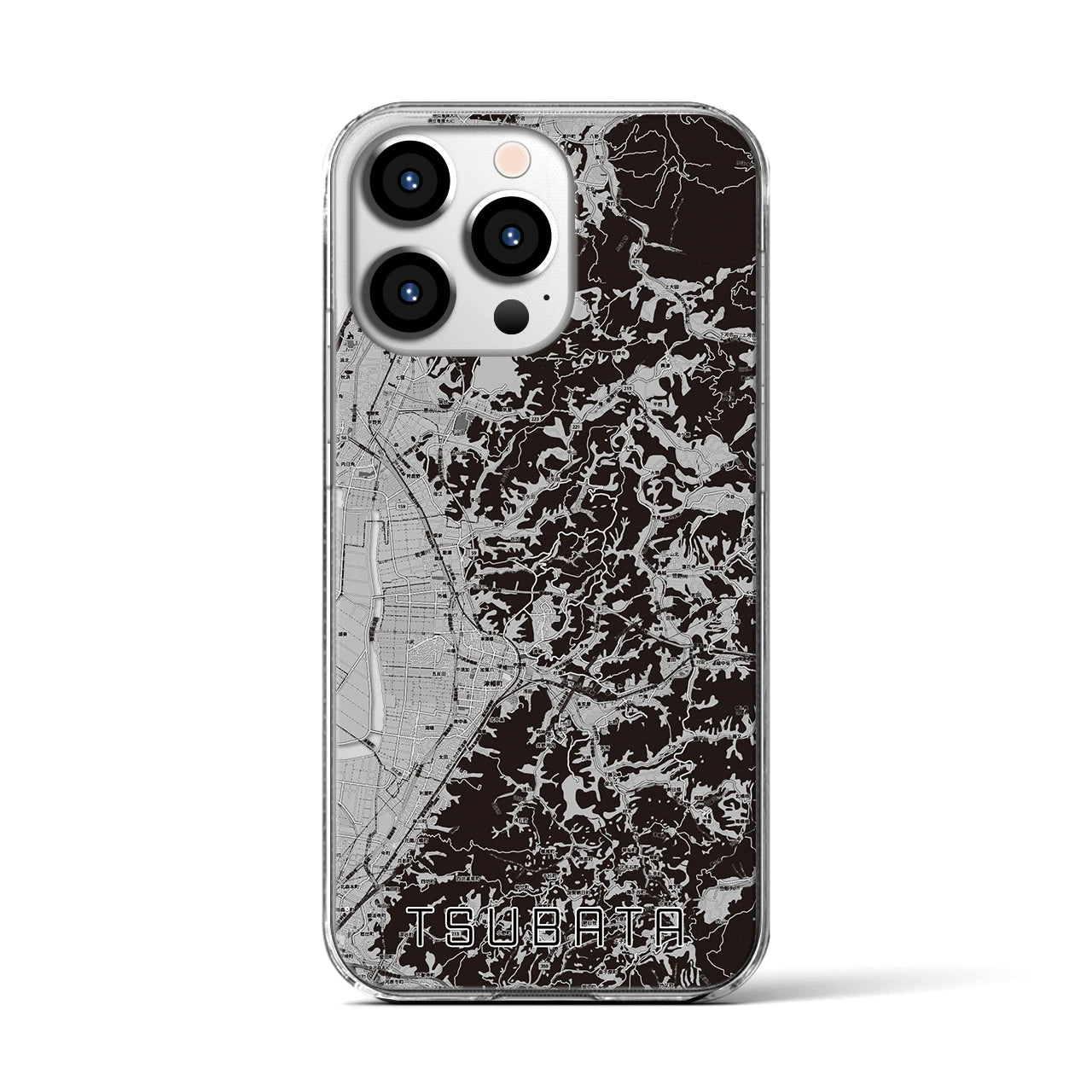 【津幡(石川県)】地図柄iPhoneケース(クリアタイプ)