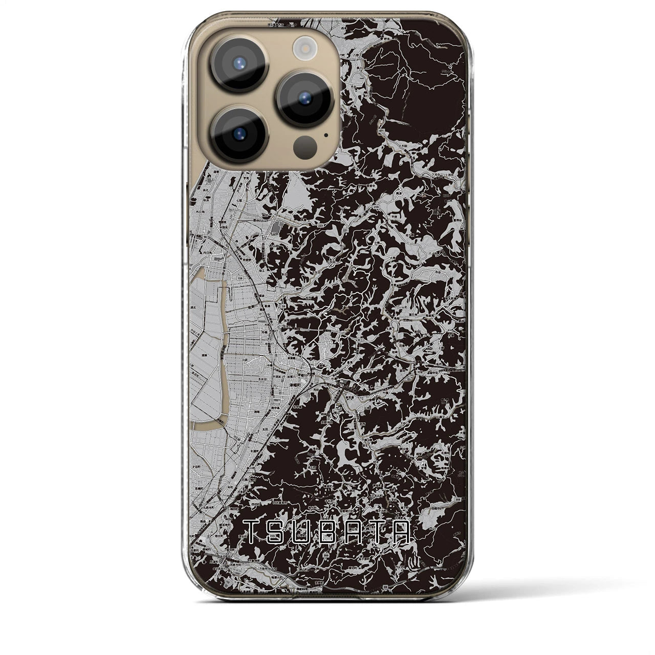 【津幡(石川県)】地図柄iPhoneケース(クリアタイプ)