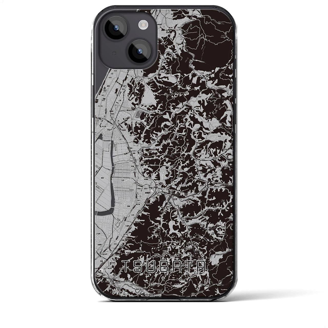 【津幡(石川県)】地図柄iPhoneケース(クリアタイプ)