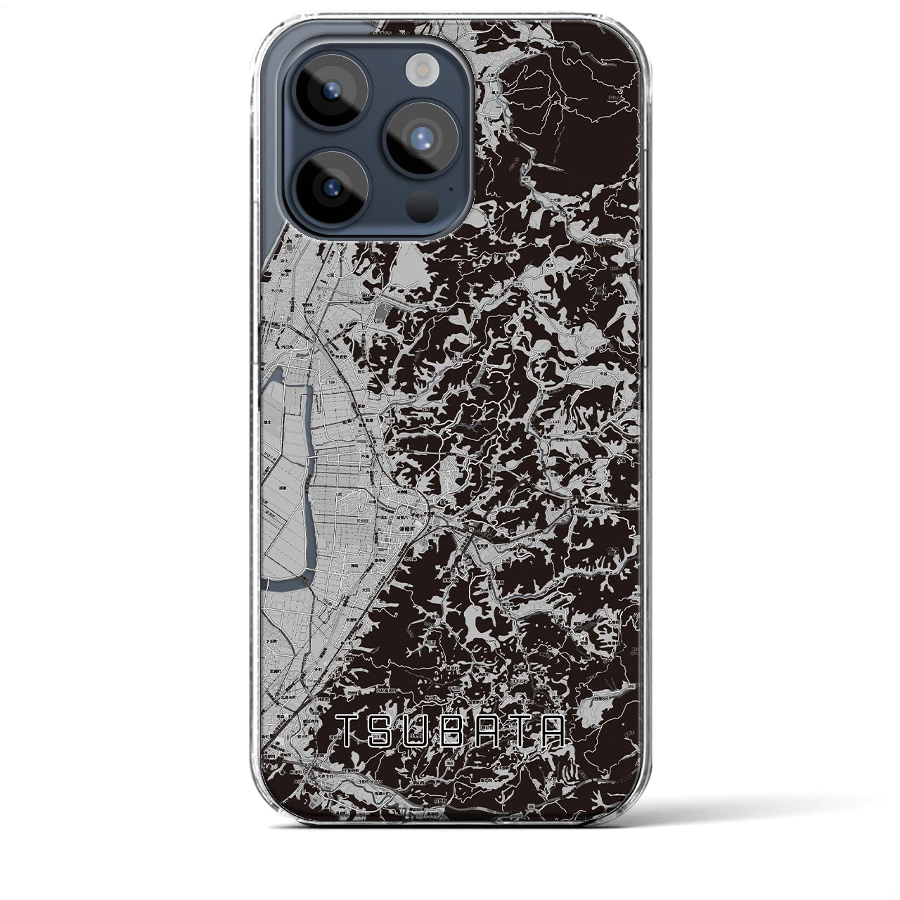 【津幡(石川県)】地図柄iPhoneケース(クリアタイプ)