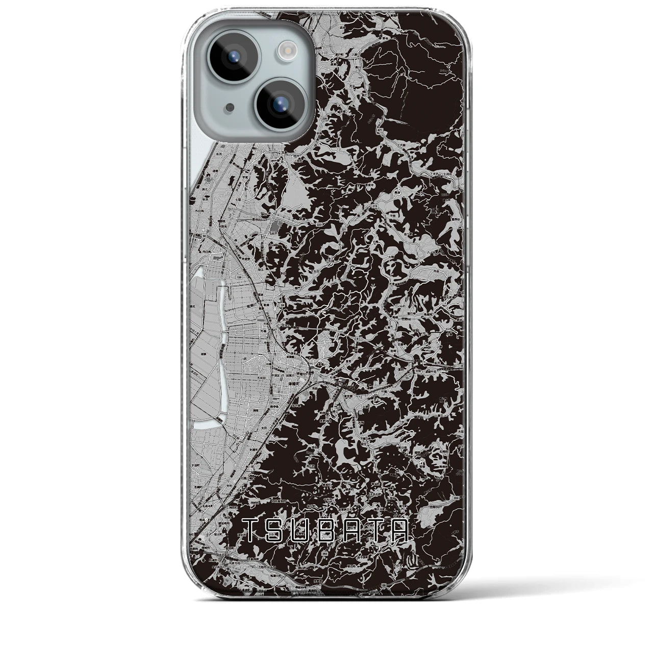 【津幡(石川県)】地図柄iPhoneケース(クリアタイプ)