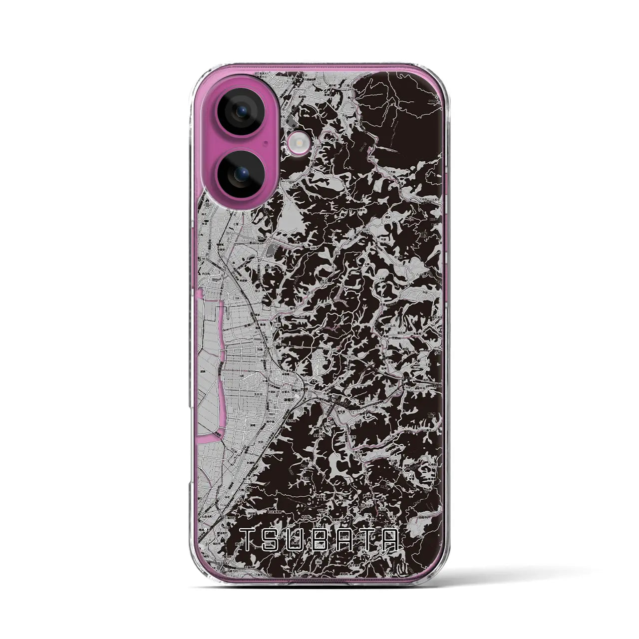 【津幡(石川県)】地図柄iPhoneケース(クリアタイプ)