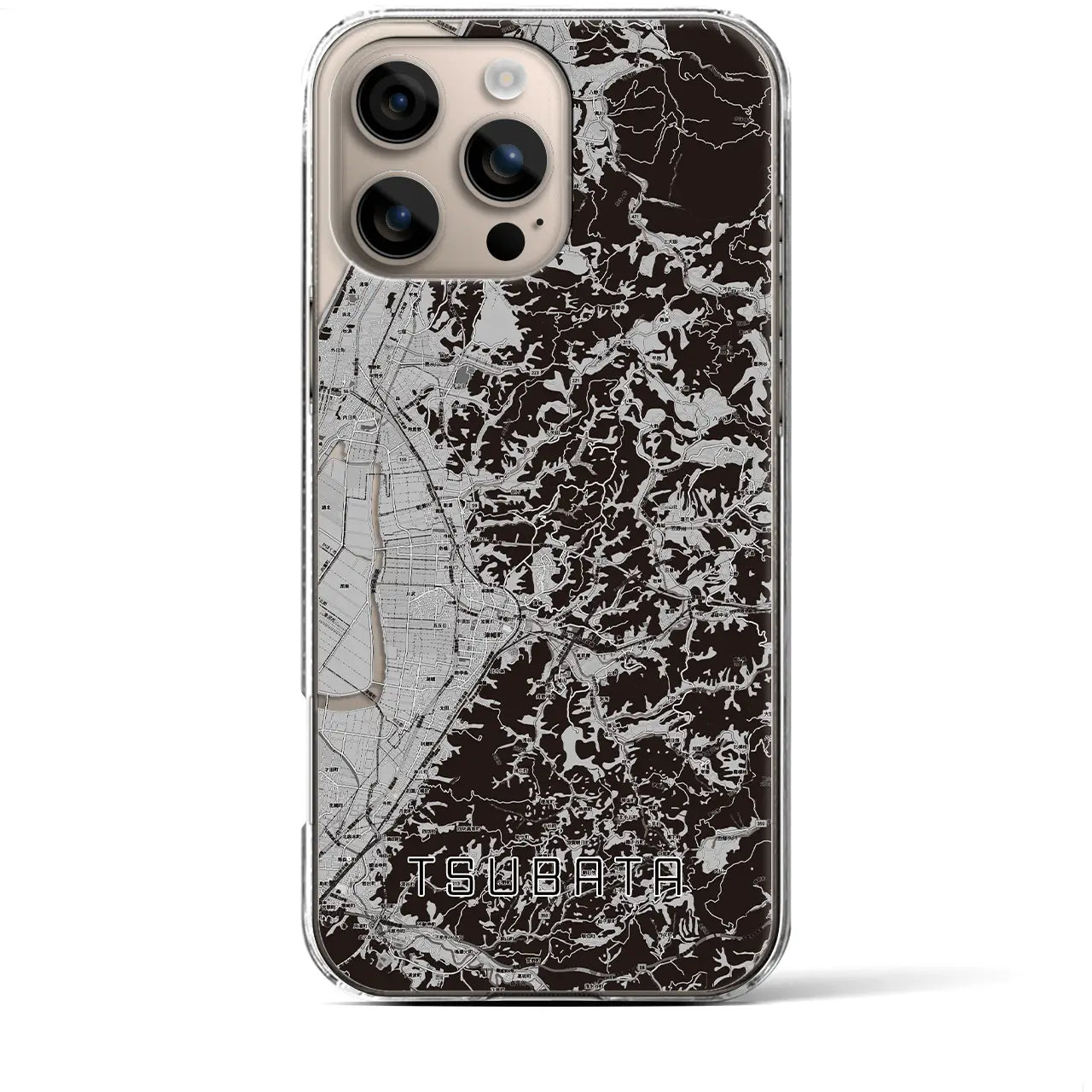 【津幡(石川県)】地図柄iPhoneケース(クリアタイプ)