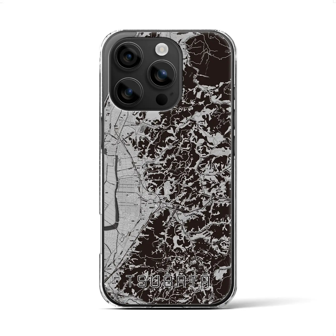 【津幡(石川県)】地図柄iPhoneケース(クリアタイプ)