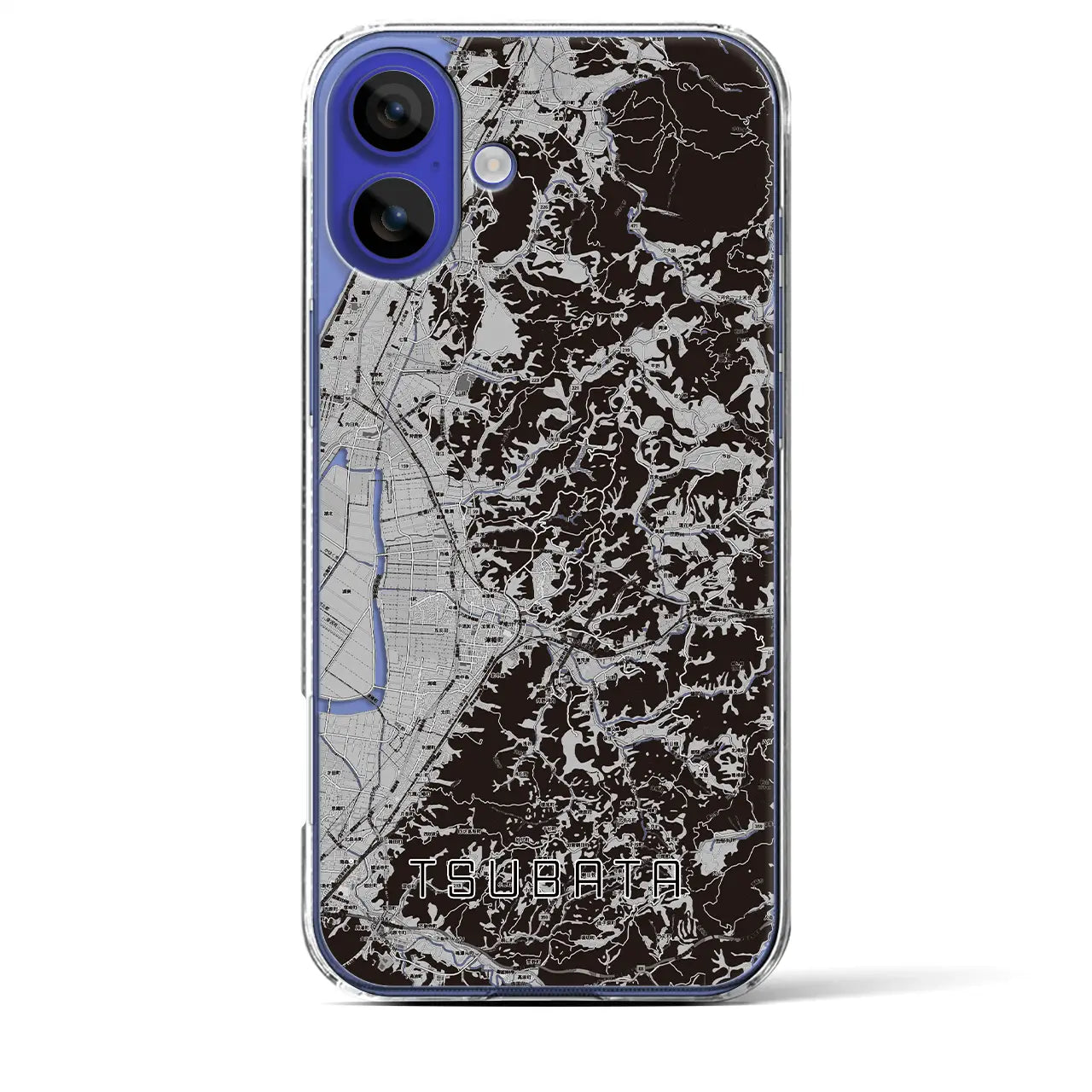 【津幡(石川県)】地図柄iPhoneケース(クリアタイプ)