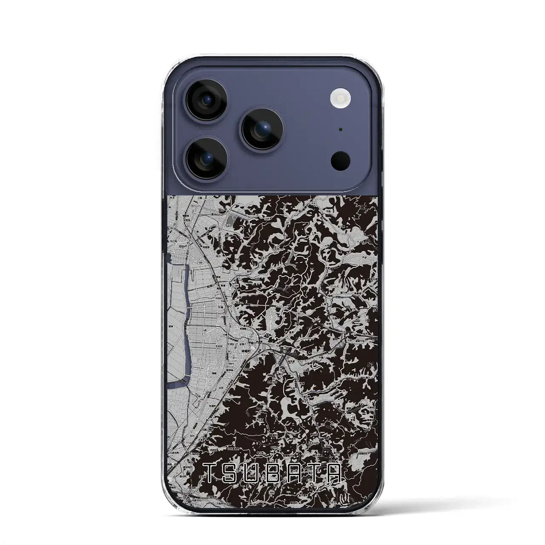 【津幡(石川県)】地図柄iPhoneケース(クリアタイプ)