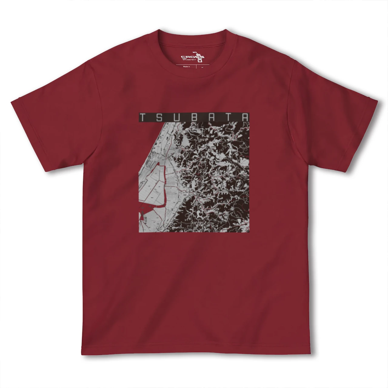 【津幡(石川県)】地図柄ヘビーウェイトTシャツ