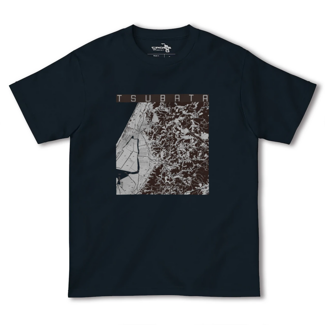 【津幡(石川県)】地図柄ヘビーウェイトTシャツ