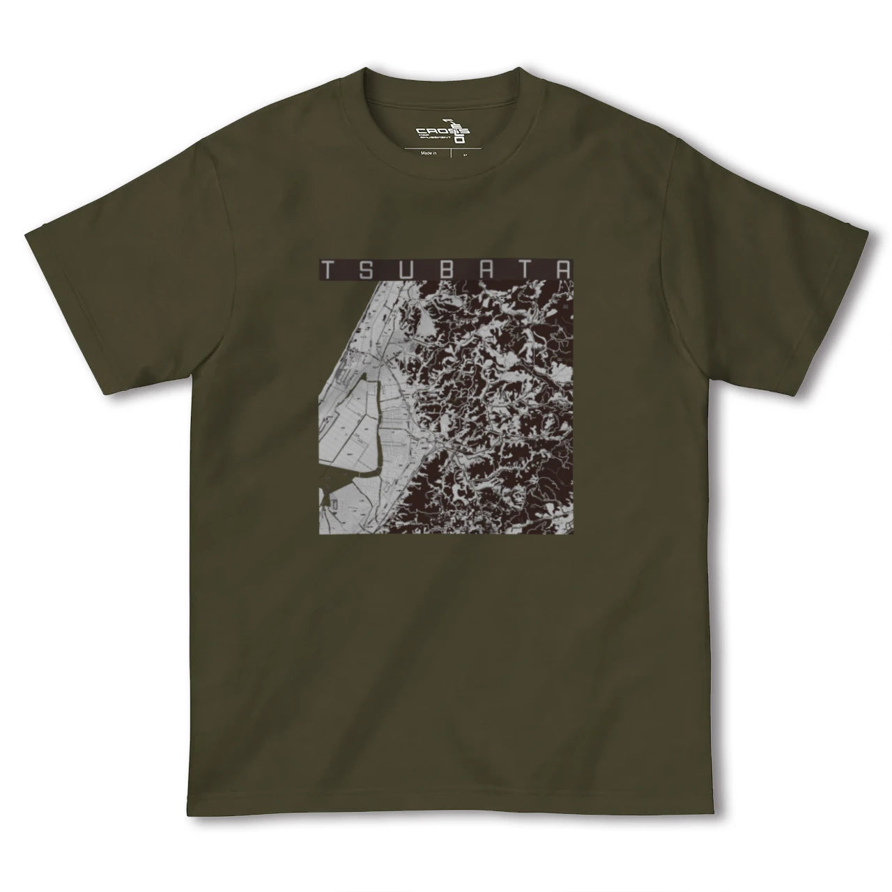 【津幡(石川県)】地図柄ヘビーウェイトTシャツ