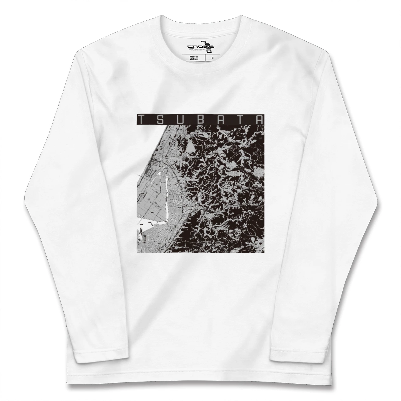 【津幡(石川県)】地図柄ロングスリーブTシャツ