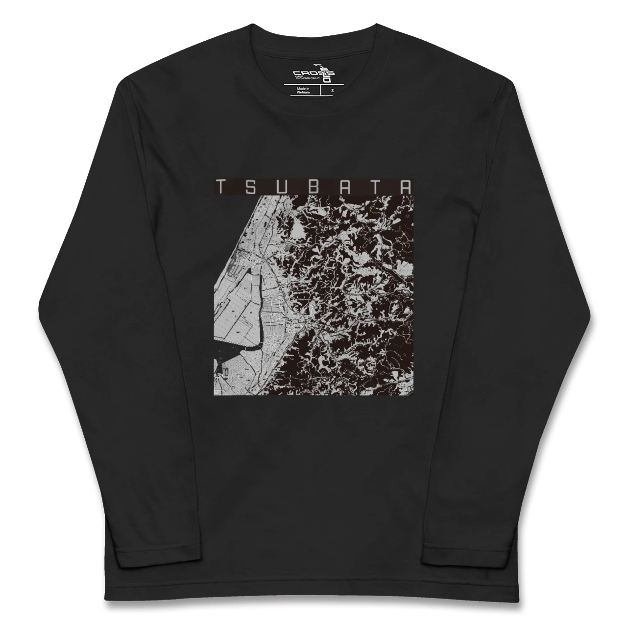 【津幡(石川県)】地図柄ロングスリーブTシャツ