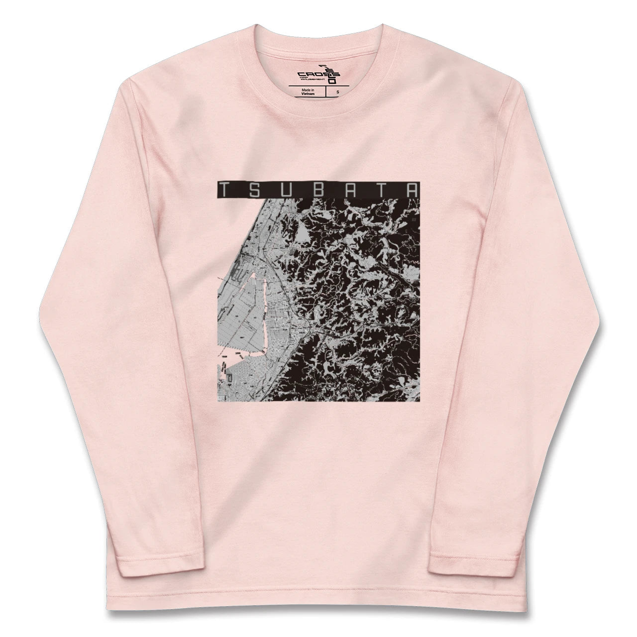 【津幡(石川県)】地図柄ロングスリーブTシャツ