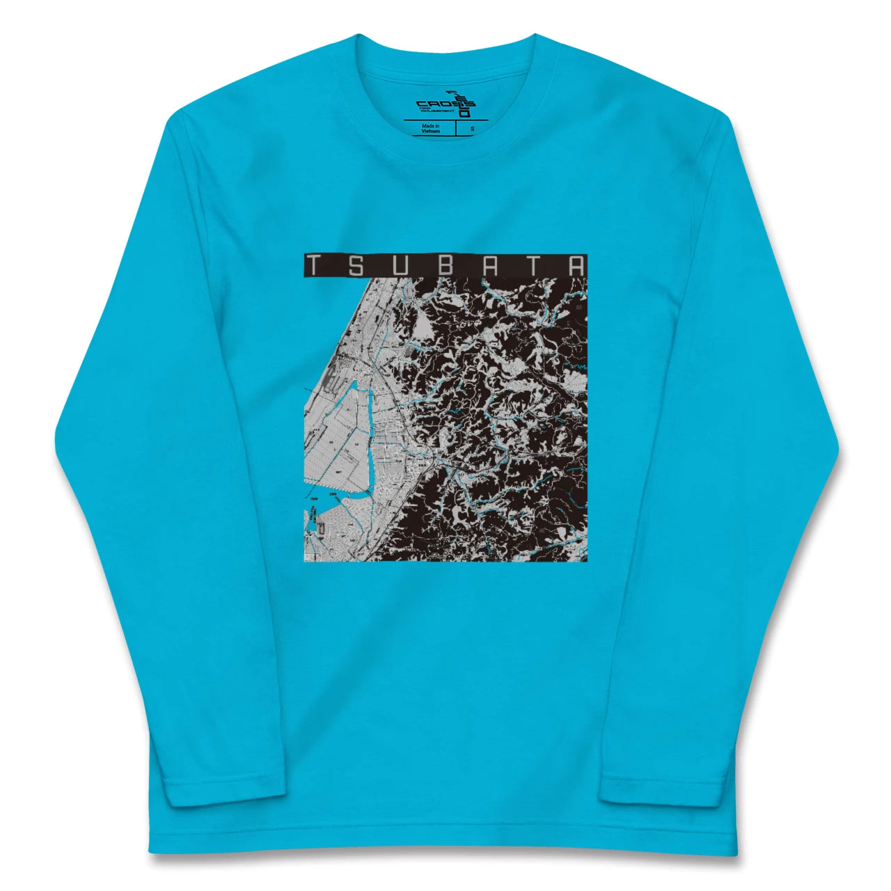 【津幡(石川県)】地図柄ロングスリーブTシャツ