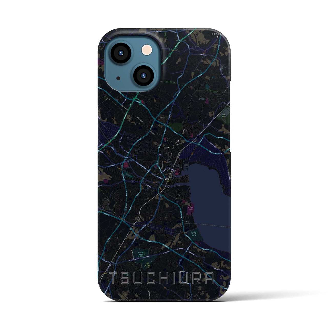 【土浦(茨城県)】地図柄iPhoneケース(バックカバータイプ)