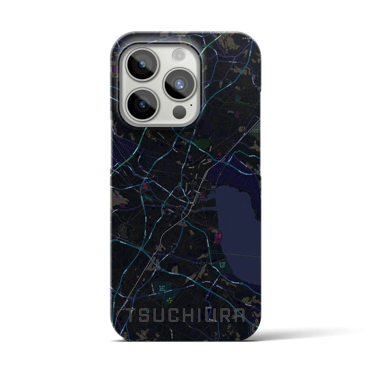 【土浦(茨城県)】地図柄iPhoneケース(バックカバータイプ)