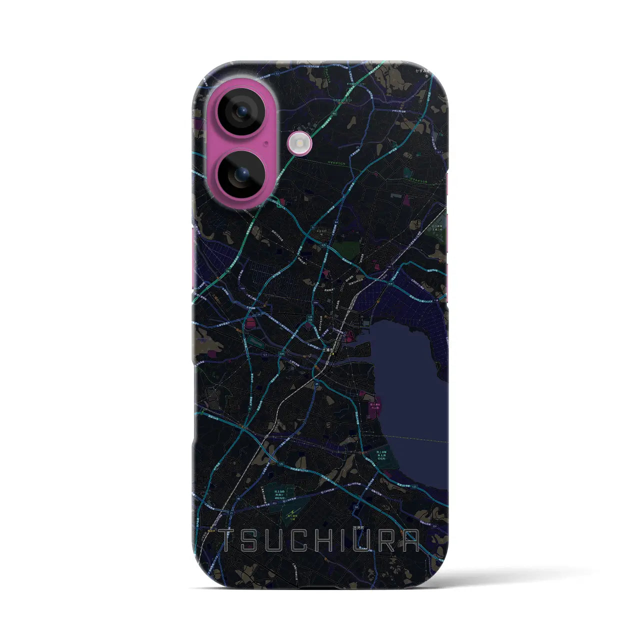 【土浦(茨城県)】地図柄iPhoneケース(バックカバータイプ)