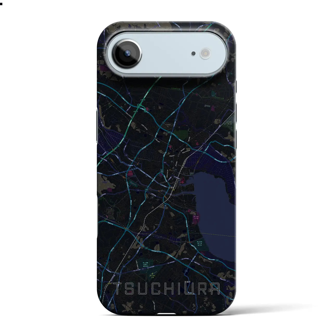 【土浦(茨城県)】地図柄iPhoneケース(バックカバータイプ)
