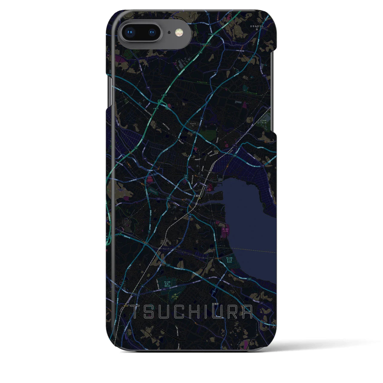 【土浦(茨城県)】地図柄iPhoneケース(バックカバータイプ)