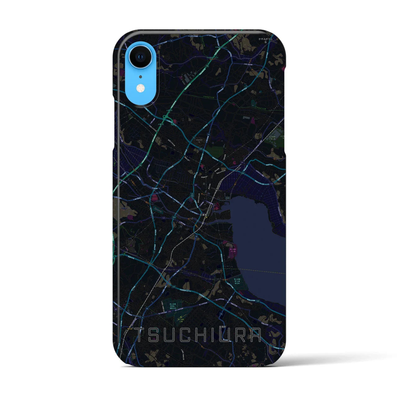 【土浦(茨城県)】地図柄iPhoneケース(バックカバータイプ)