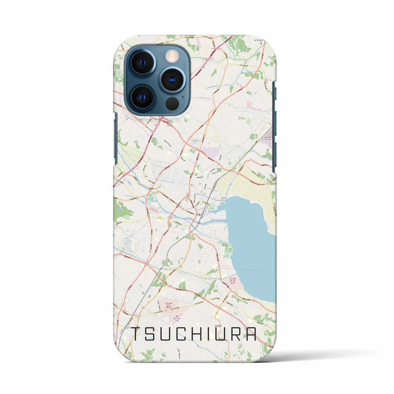 【土浦(茨城県)】地図柄iPhoneケース(バックカバータイプ)