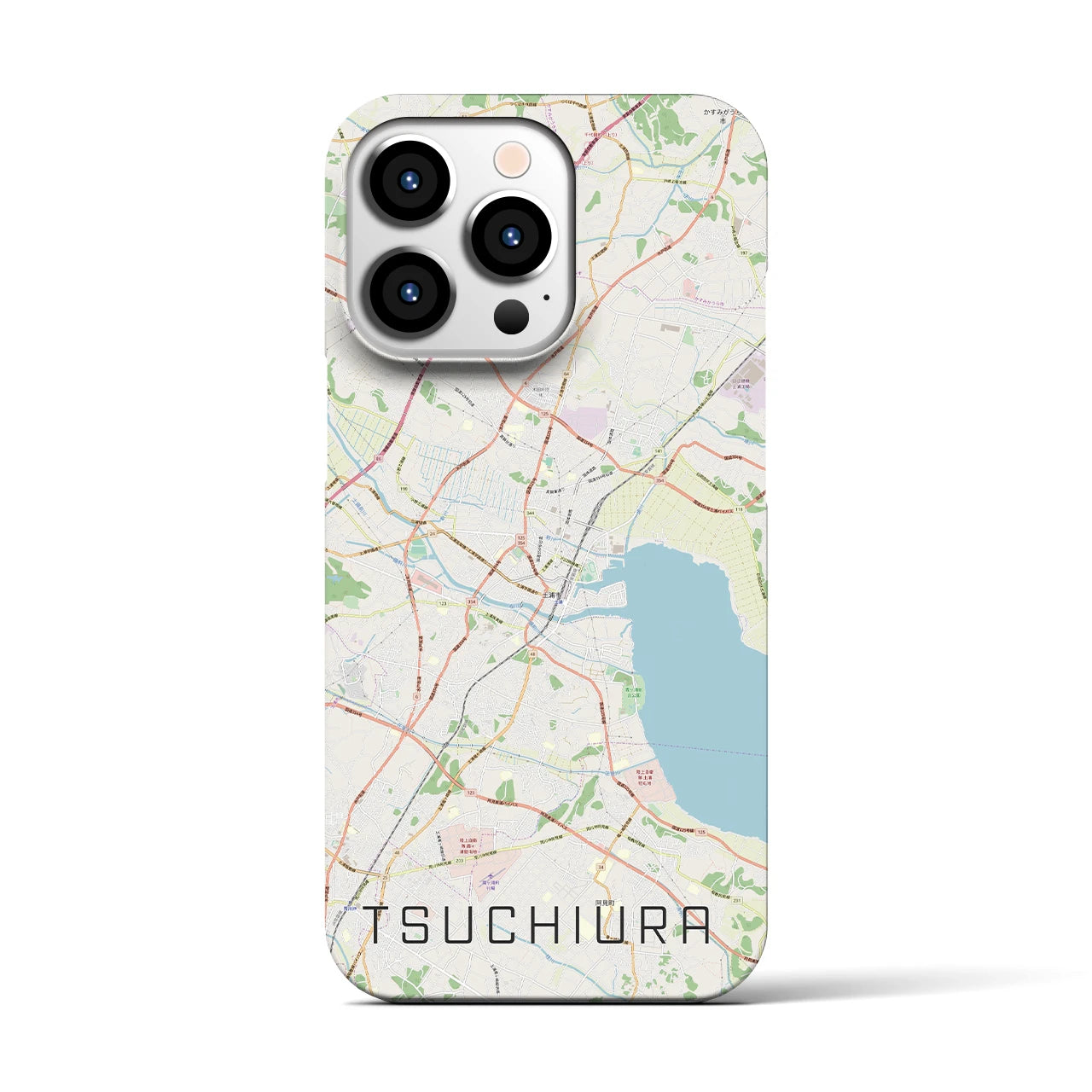【土浦(茨城県)】地図柄iPhoneケース(バックカバータイプ)
