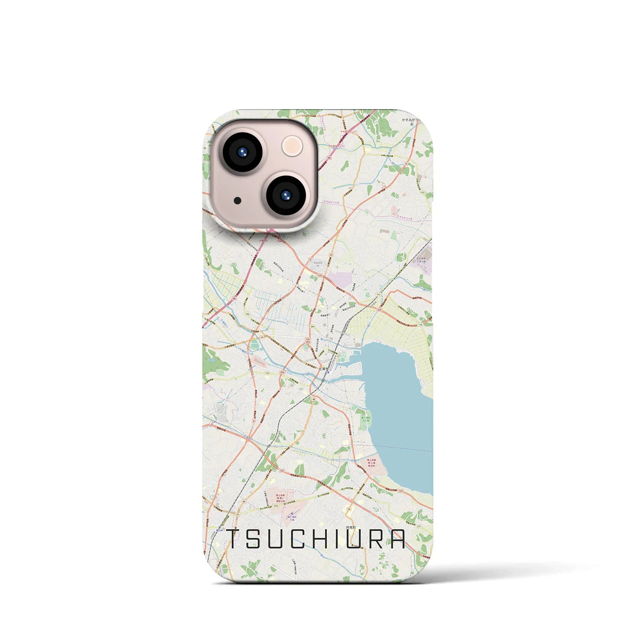 【土浦(茨城県)】地図柄iPhoneケース(バックカバータイプ)