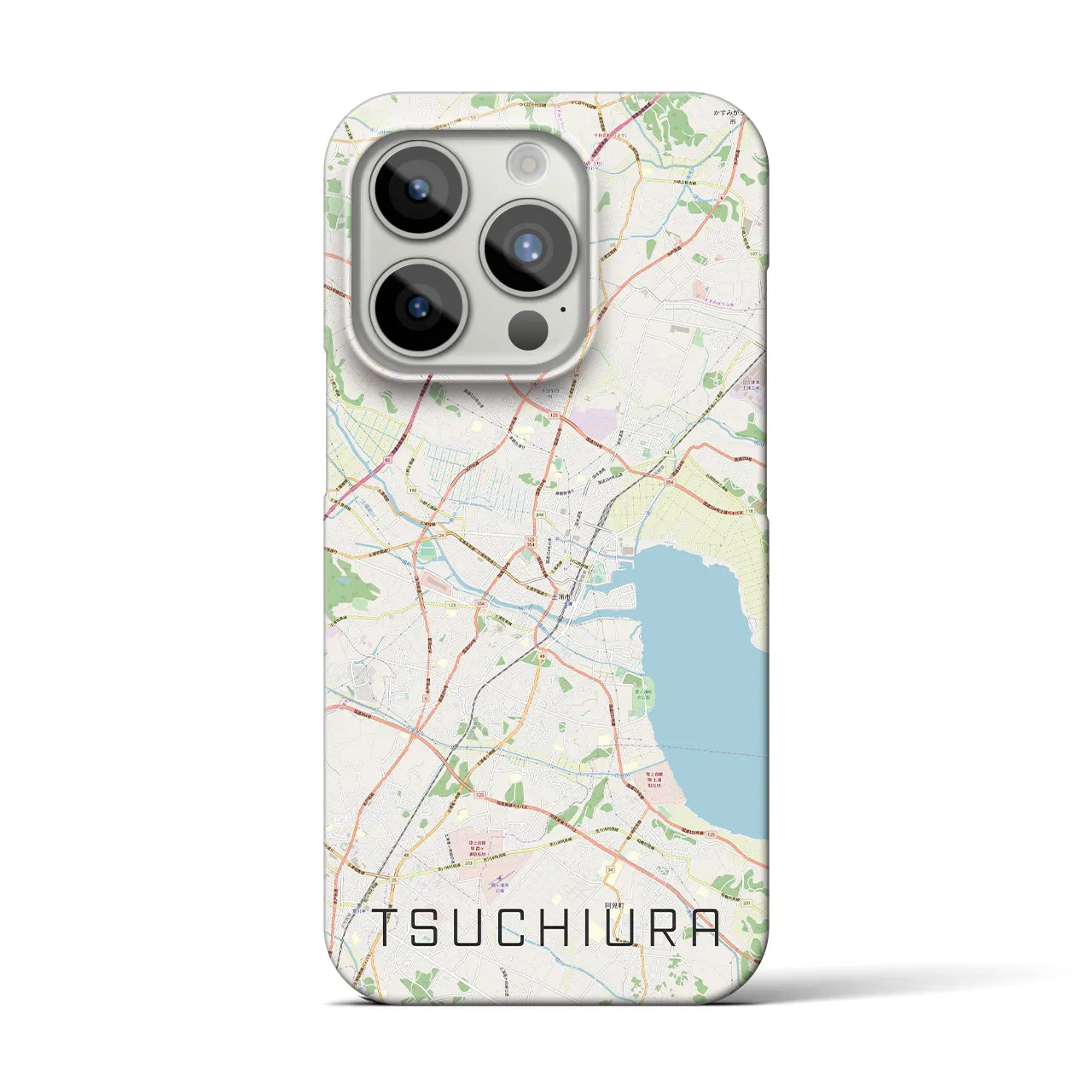 【土浦(茨城県)】地図柄iPhoneケース(バックカバータイプ)