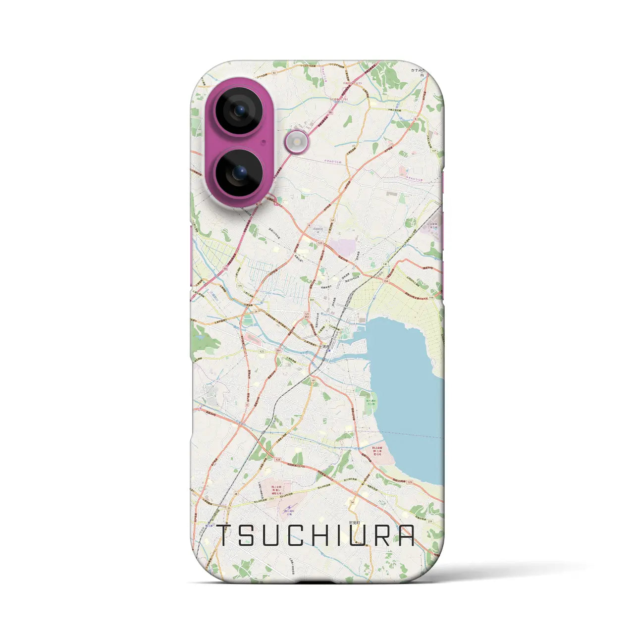 【土浦(茨城県)】地図柄iPhoneケース(バックカバータイプ)