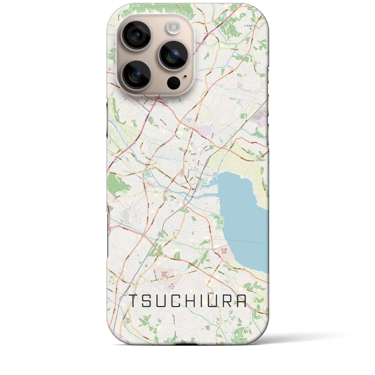 【土浦(茨城県)】地図柄iPhoneケース(バックカバータイプ)