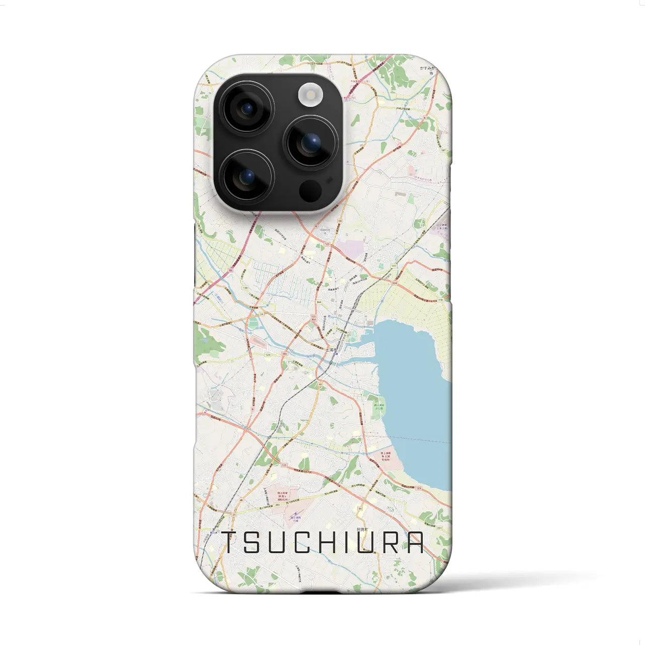 【土浦(茨城県)】地図柄iPhoneケース(バックカバータイプ)