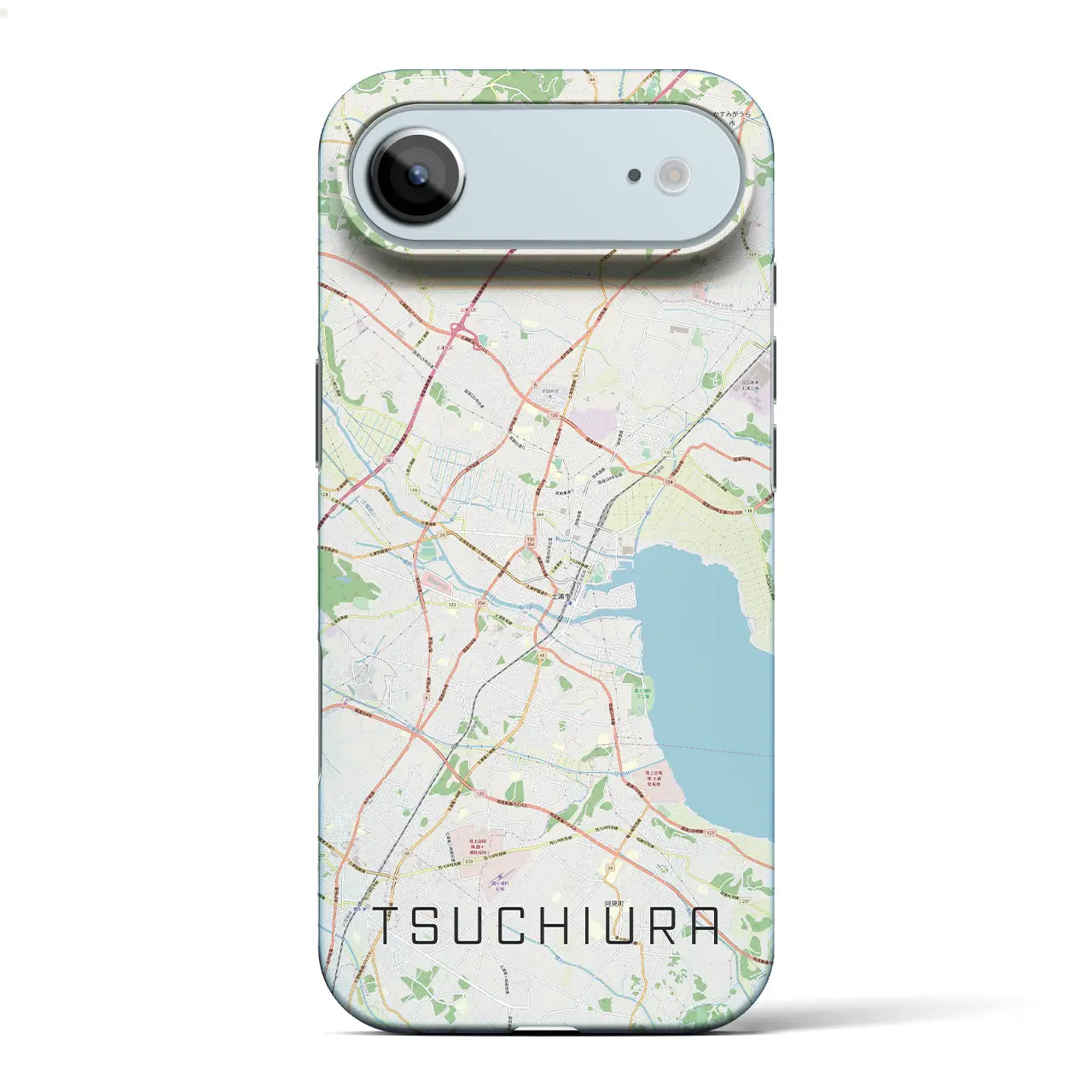 【土浦(茨城県)】地図柄iPhoneケース(バックカバータイプ)