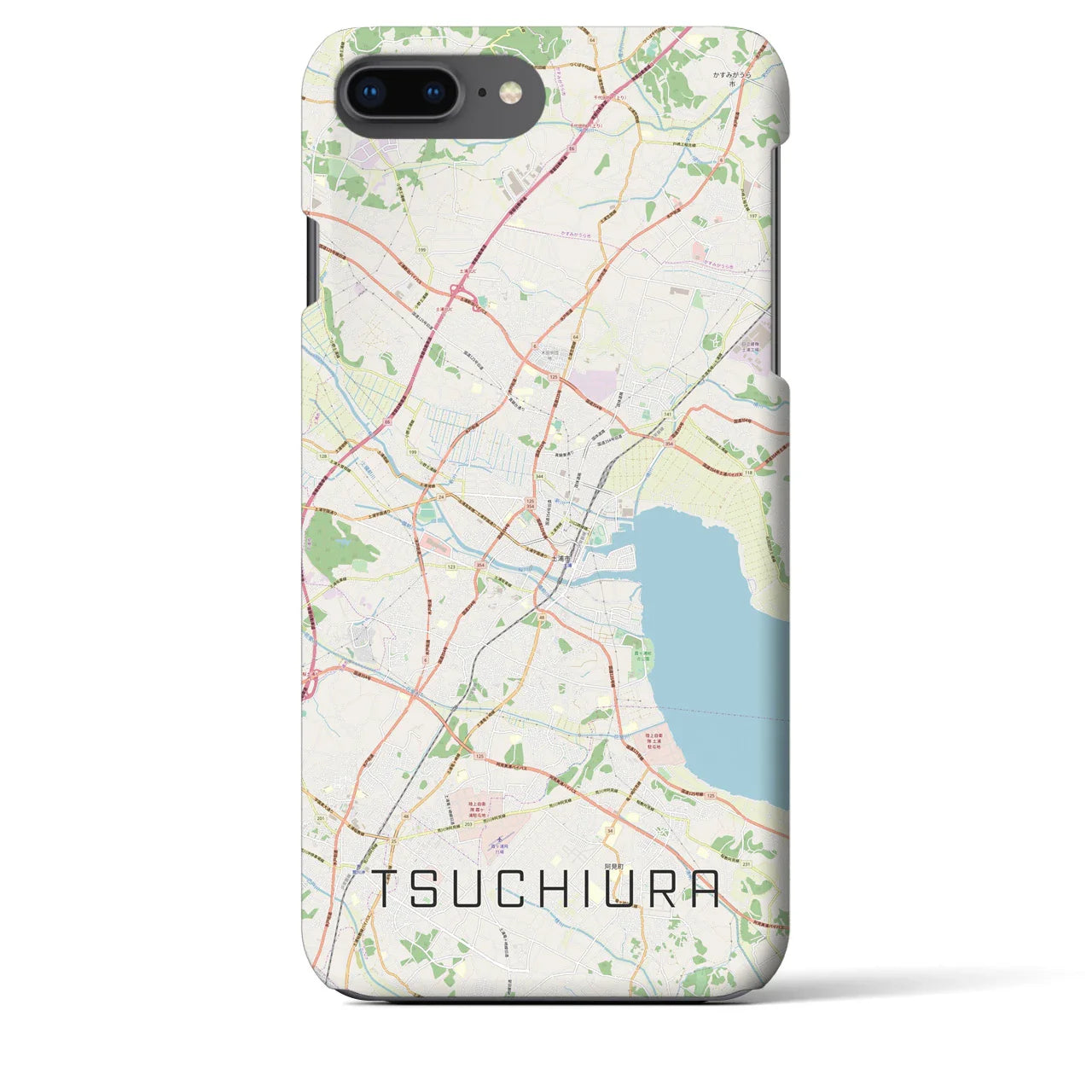 【土浦(茨城県)】地図柄iPhoneケース(バックカバータイプ)