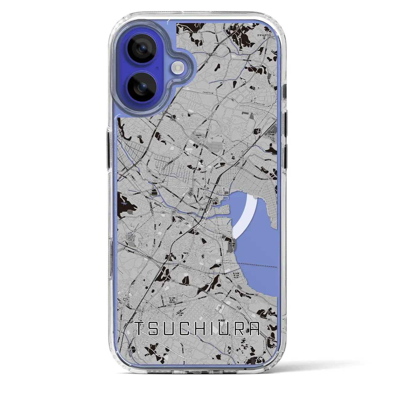 【土浦(茨城県)】地図柄iPhoneケース(MagSafeタイプ)