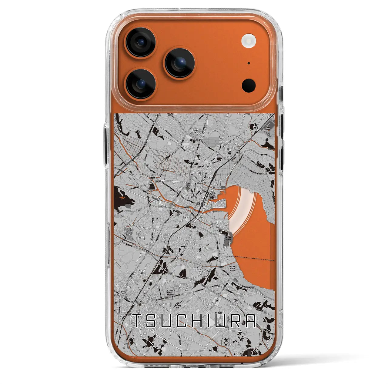 【土浦(茨城県)】地図柄iPhoneケース(MagSafeタイプ)