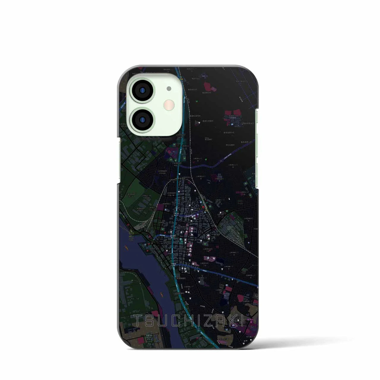 【土崎(秋田県)】地図柄iPhoneケース(バックカバータイプ)