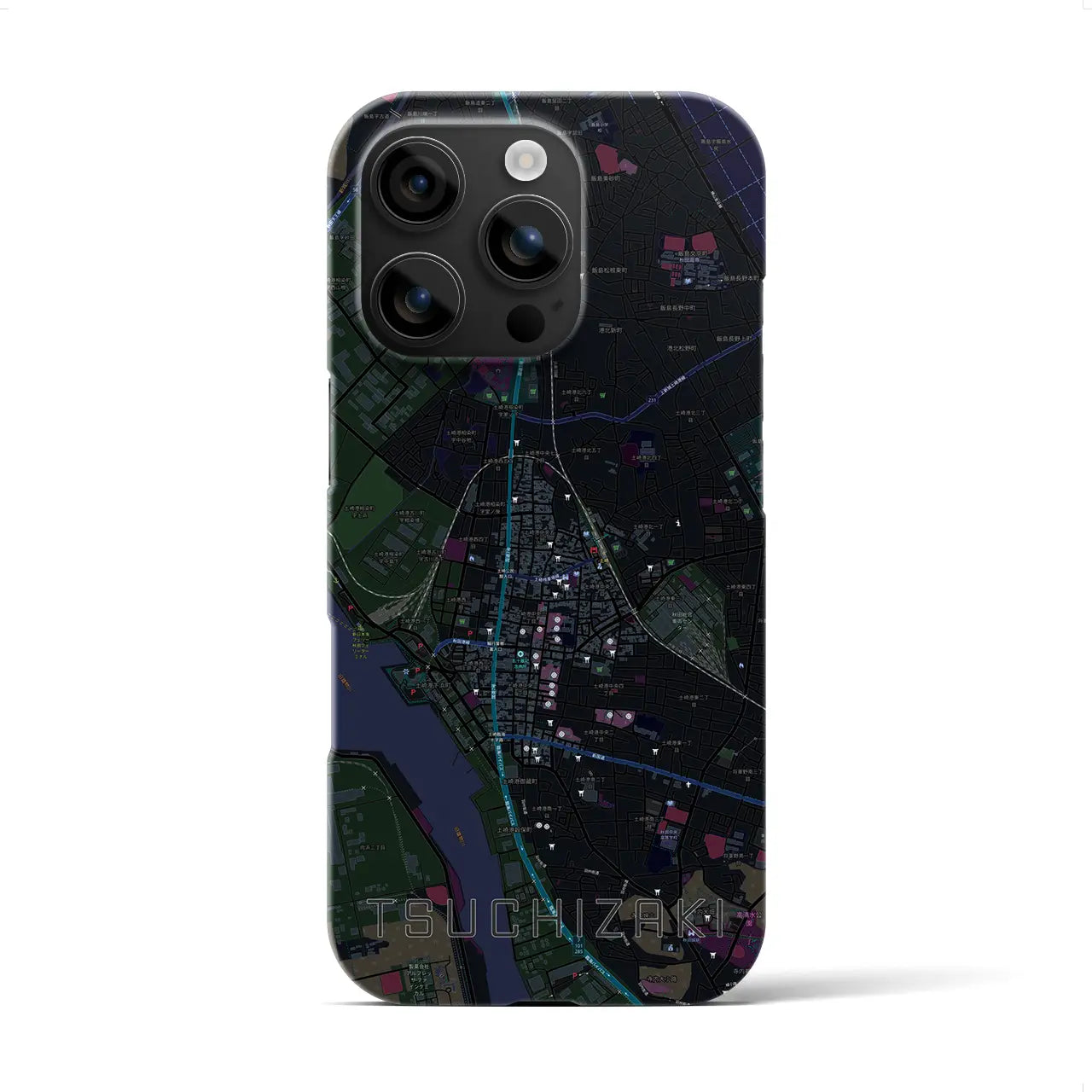 【土崎(秋田県)】地図柄iPhoneケース(バックカバータイプ)