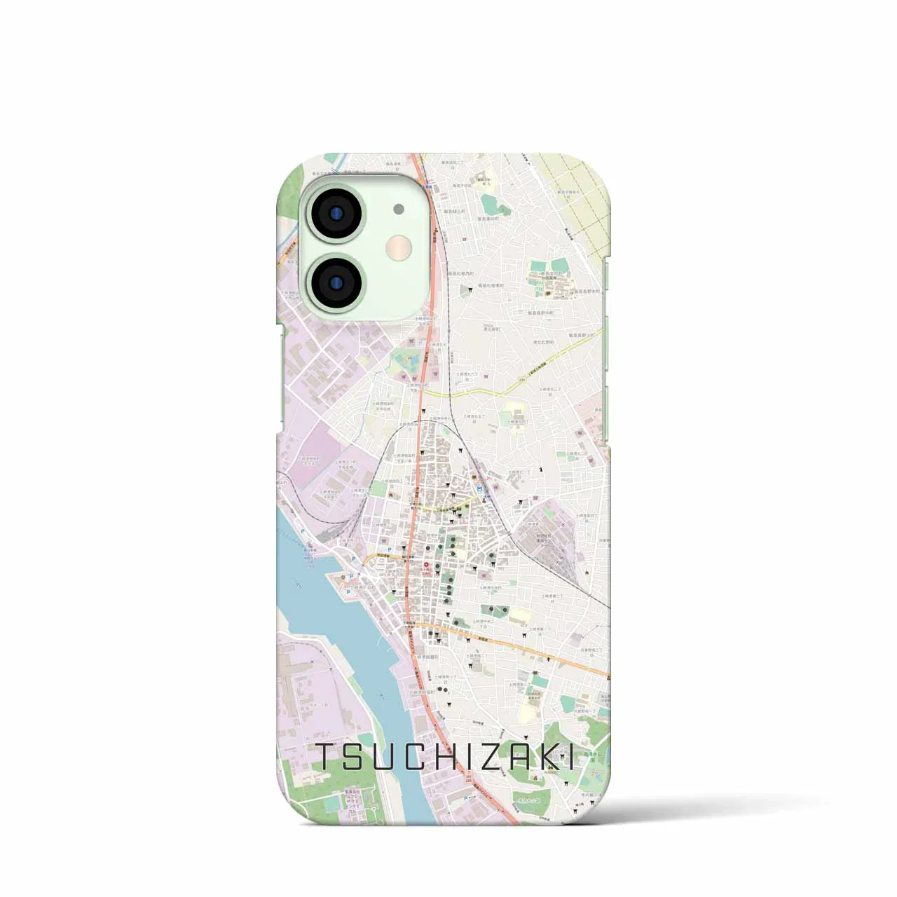 【土崎(秋田県)】地図柄iPhoneケース(バックカバータイプ)